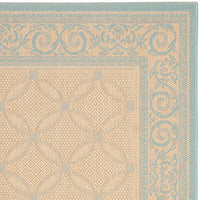 Safavieh Courtyard Cy6107-15 Cream / Aqua Area Rug