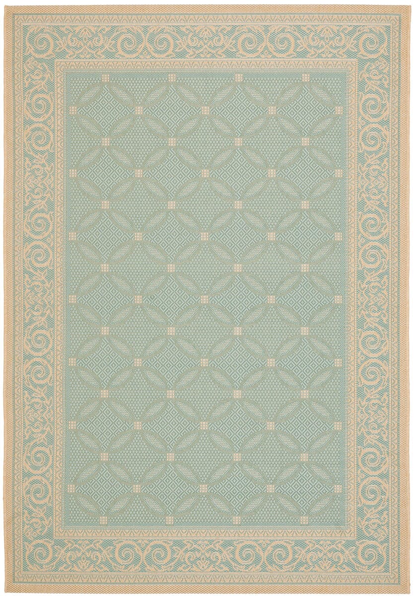 Safavieh Courtyard Cy6107-25 Aqua / Cream Area Rug