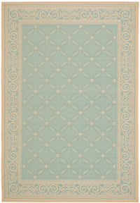 Safavieh Courtyard Cy6107-25 Aqua / Cream Area Rug