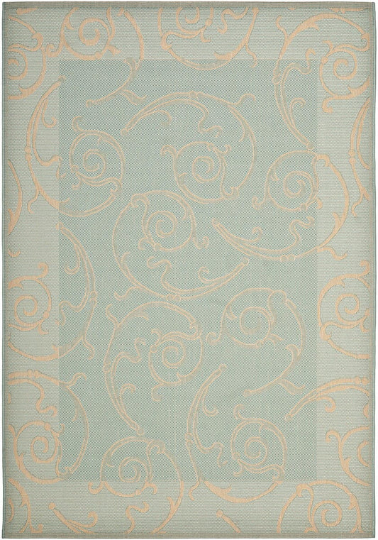 Safavieh Courtyard Cy6108-25 Aqua / Cream Area Rug