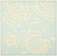 Safavieh Courtyard Cy6109-25 Aqua / Cream Floral / Country Area Rug