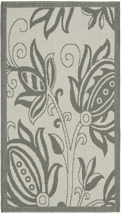 Safavieh Courtyard Cy6109-78 Light Grey / Anthracite Floral / Country Area Rug