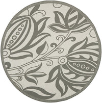 Safavieh Courtyard Cy6109-78 Light Grey / Anthracite Floral / Country Area Rug