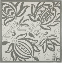 Safavieh Courtyard Cy6109-78 Light Grey / Anthracite Floral / Country Area Rug