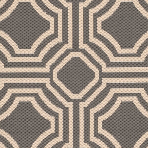 Safavieh Courtyard Cy6112-246 Anthracite / Beige Geometric Area Rug