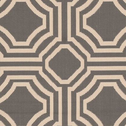 Safavieh Courtyard Cy6112-246 Anthracite / Beige Geometric Area Rug