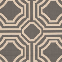 Safavieh Courtyard Cy6112-246 Anthracite / Beige Geometric Area Rug