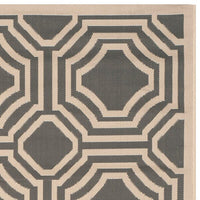 Safavieh Courtyard Cy6112-246 Anthracite / Beige Geometric Area Rug