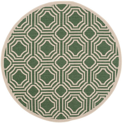 Safavieh Courtyard Cy6112-332 Dark Green / Beige Geometric Area Rug