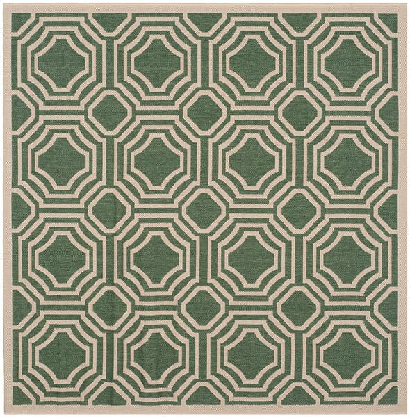 Safavieh Courtyard Cy6112-332 Dark Green / Beige Geometric Area Rug