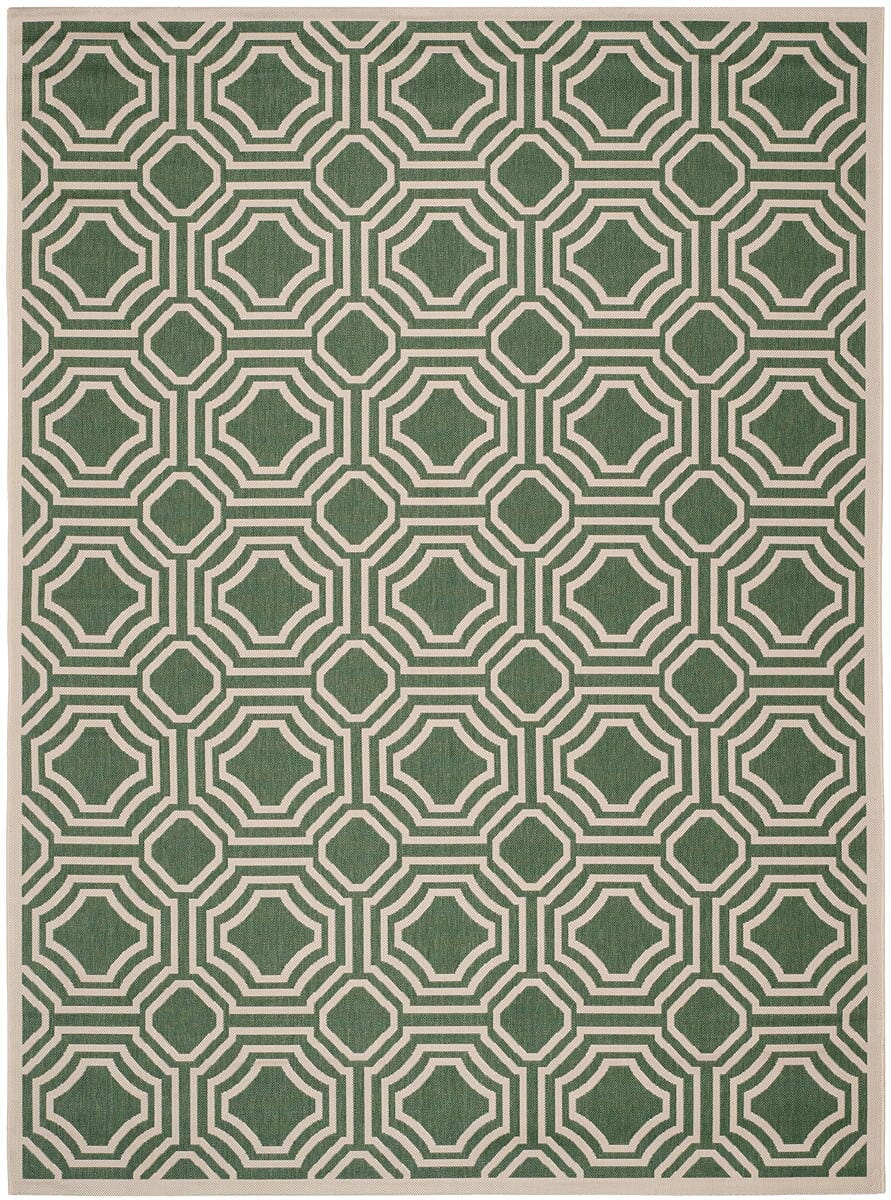 Safavieh Courtyard Cy6112-332 Dark Green / Beige Geometric Area Rug