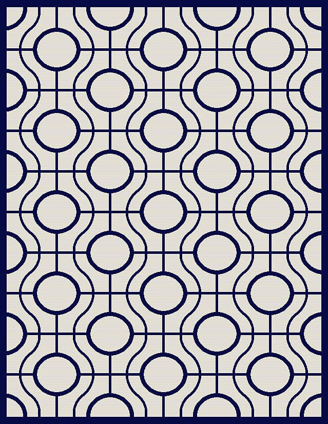 Safavieh Courtyard Cy6115-258 Beige / Navy Geometric Area Rug