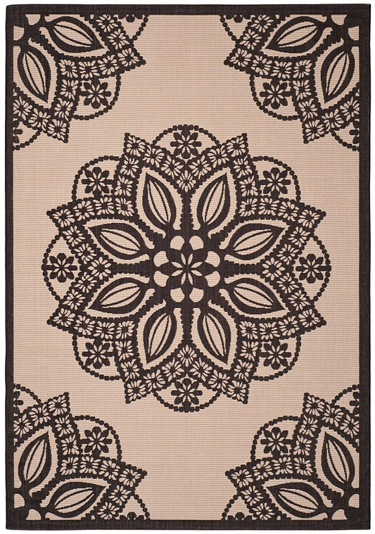 Safavieh Courtyard Cy6139-256 Beige / Black Area Rug