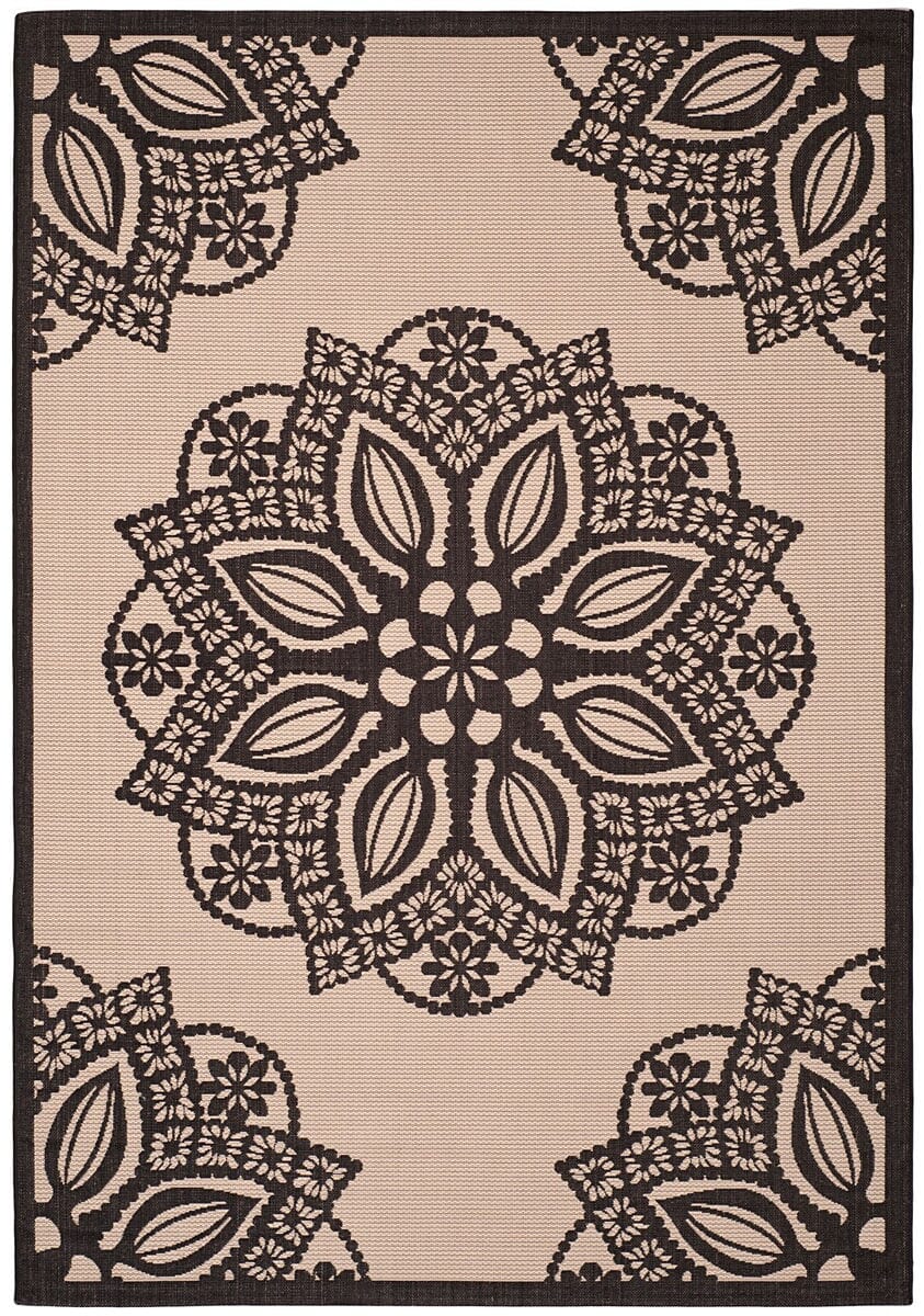 Safavieh Courtyard Cy6139-256 Beige / Black Area Rug