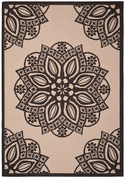 Safavieh Courtyard Cy6139-256 Beige / Black Area Rug