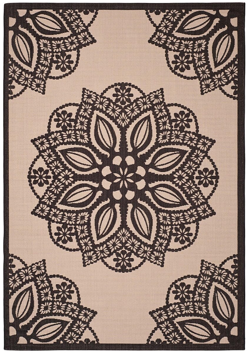 Safavieh Courtyard Cy6139-256 Beige / Black Area Rug