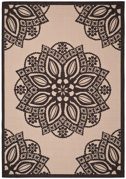 Safavieh Courtyard Cy6139-256 Beige / Black Area Rug