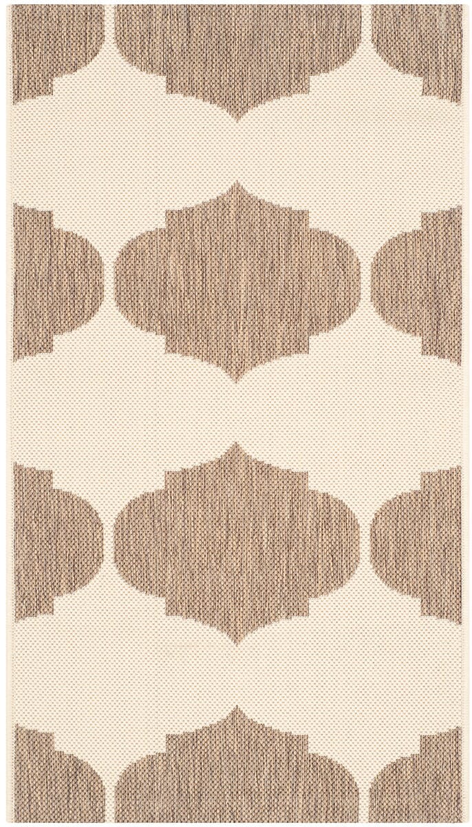 Safavieh Courtyard Cy6162-232 Beige / Brown Damask Area Rug