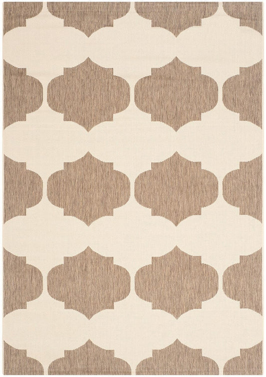 Safavieh Courtyard Cy6162-232 Beige / Brown Damask Area Rug