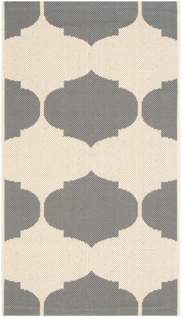 Safavieh Courtyard Cy6162-236 Beige / Anthracite Damask Area Rug