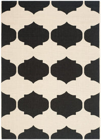 Safavieh Courtyard Cy6162-256 Beige / Black Damask Area Rug