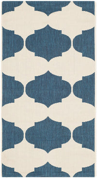 Safavieh Courtyard Cy6162-258 Beige / Navy Damask Area Rug