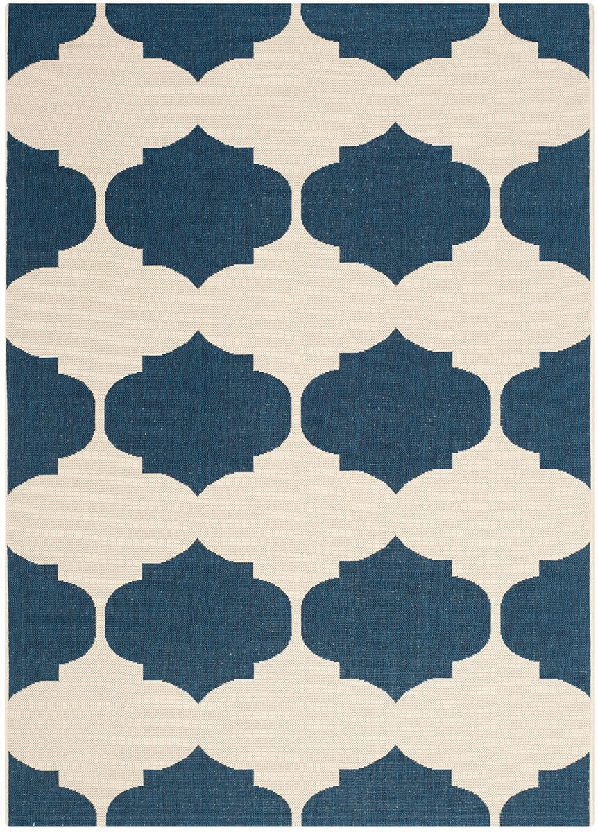 Safavieh Courtyard Cy6162-258 Beige / Navy Damask Area Rug