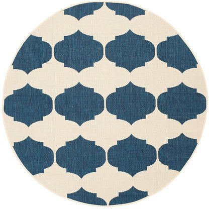 Safavieh Courtyard Cy6162-258 Beige / Navy Damask Area Rug