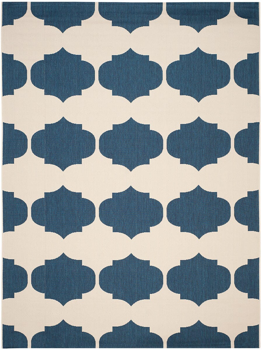 Safavieh Courtyard Cy6162-258 Beige / Navy Damask Area Rug