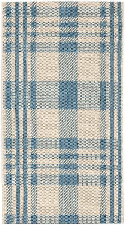 Safavieh Courtyard Cy6201-233 Beige / Blue Striped Area Rug