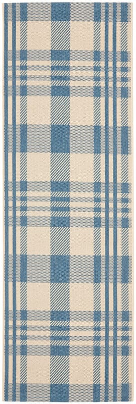 Safavieh Courtyard Cy6201-233 Beige / Blue Striped Area Rug