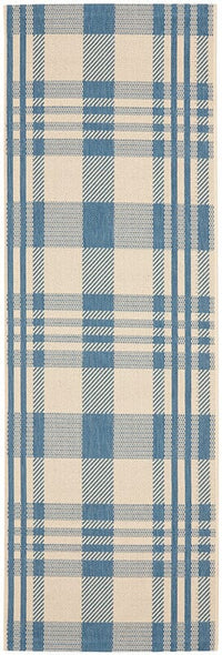 Safavieh Courtyard Cy6201-233 Beige / Blue Striped Area Rug