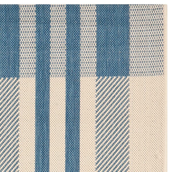 Safavieh Courtyard Cy6201-233 Beige / Blue Striped Area Rug