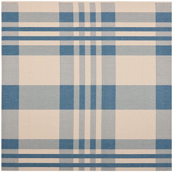 Safavieh Courtyard Cy6201-233 Beige / Blue Striped Area Rug