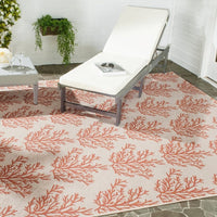 Safavieh Courtyard Cy6210-231 Beige / Terracotta Damask Area Rug