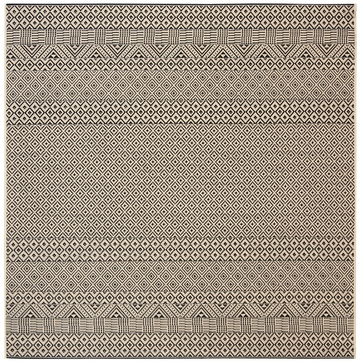 Safavieh Courtyard Cy6235-25612 Beige / Black Moroccan Area Rug