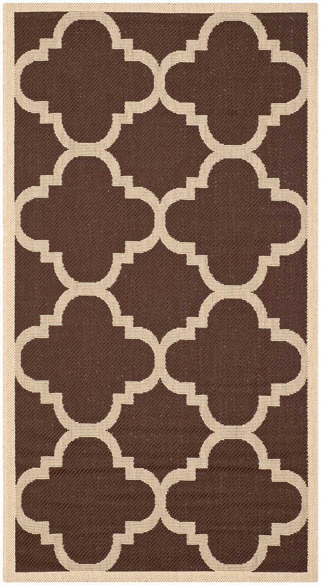 Safavieh Courtyard Cy6243-204 Dark Brown Geometric Area Rug