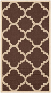 Safavieh Courtyard Cy6243-204 Dark Brown Geometric Area Rug