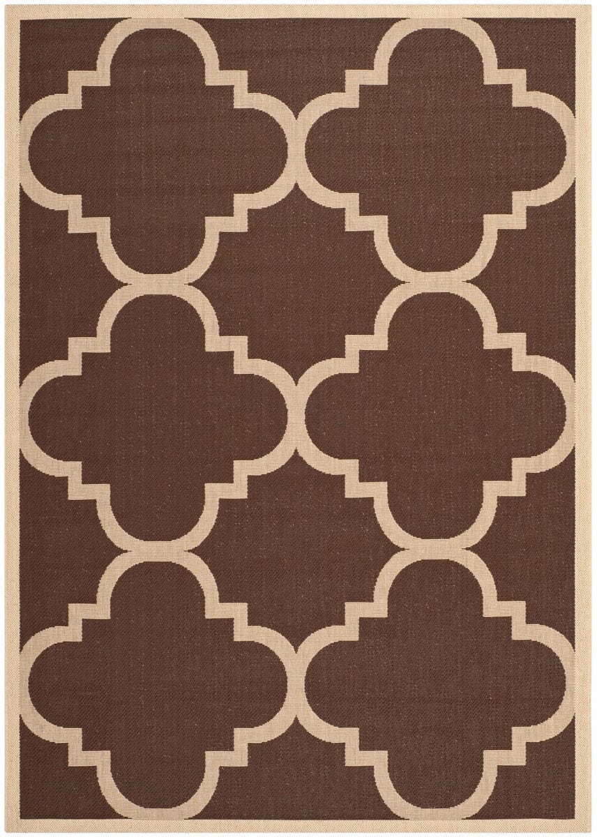 Safavieh Courtyard Cy6243-204 Dark Brown Geometric Area Rug