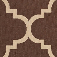 Safavieh Courtyard Cy6243-204 Dark Brown Geometric Area Rug