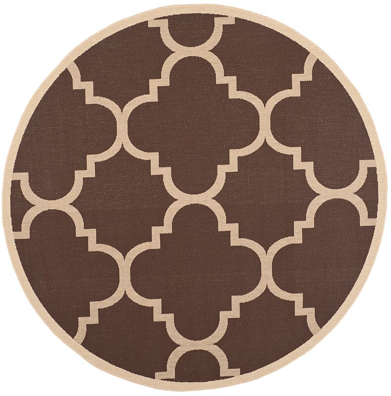 Safavieh Courtyard Cy6243-204 Dark Brown Geometric Area Rug