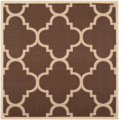 Safavieh Courtyard Cy6243-204 Dark Brown Geometric Area Rug