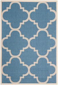 Safavieh Courtyard Cy6243-243 Blue / Beige Geometric Area Rug