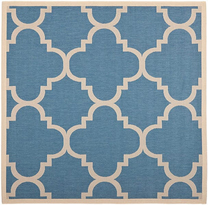 Safavieh Courtyard Cy6243-243 Blue / Beige Geometric Area Rug