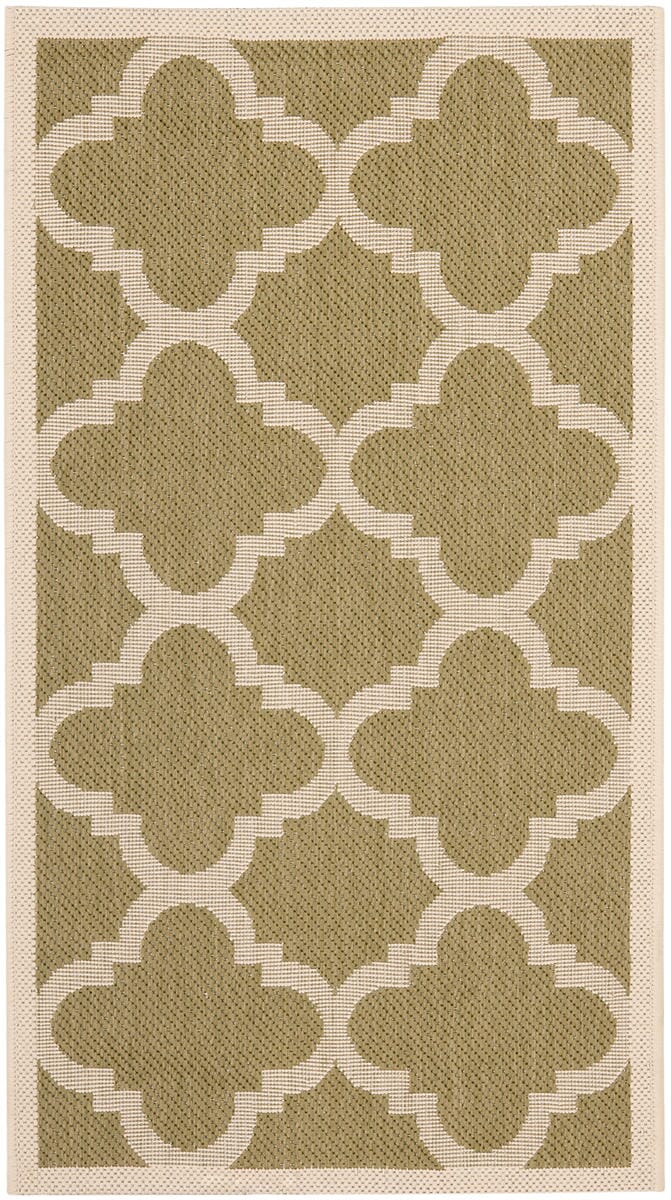 Safavieh Courtyard Cy6243-244 Green / Beige Geometric Area Rug