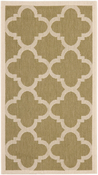 Safavieh Courtyard Cy6243-244 Green / Beige Geometric Area Rug