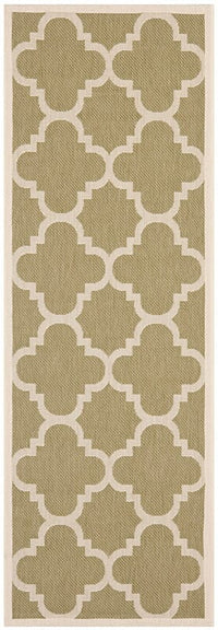 Safavieh Courtyard Cy6243-244 Green / Beige Geometric Area Rug