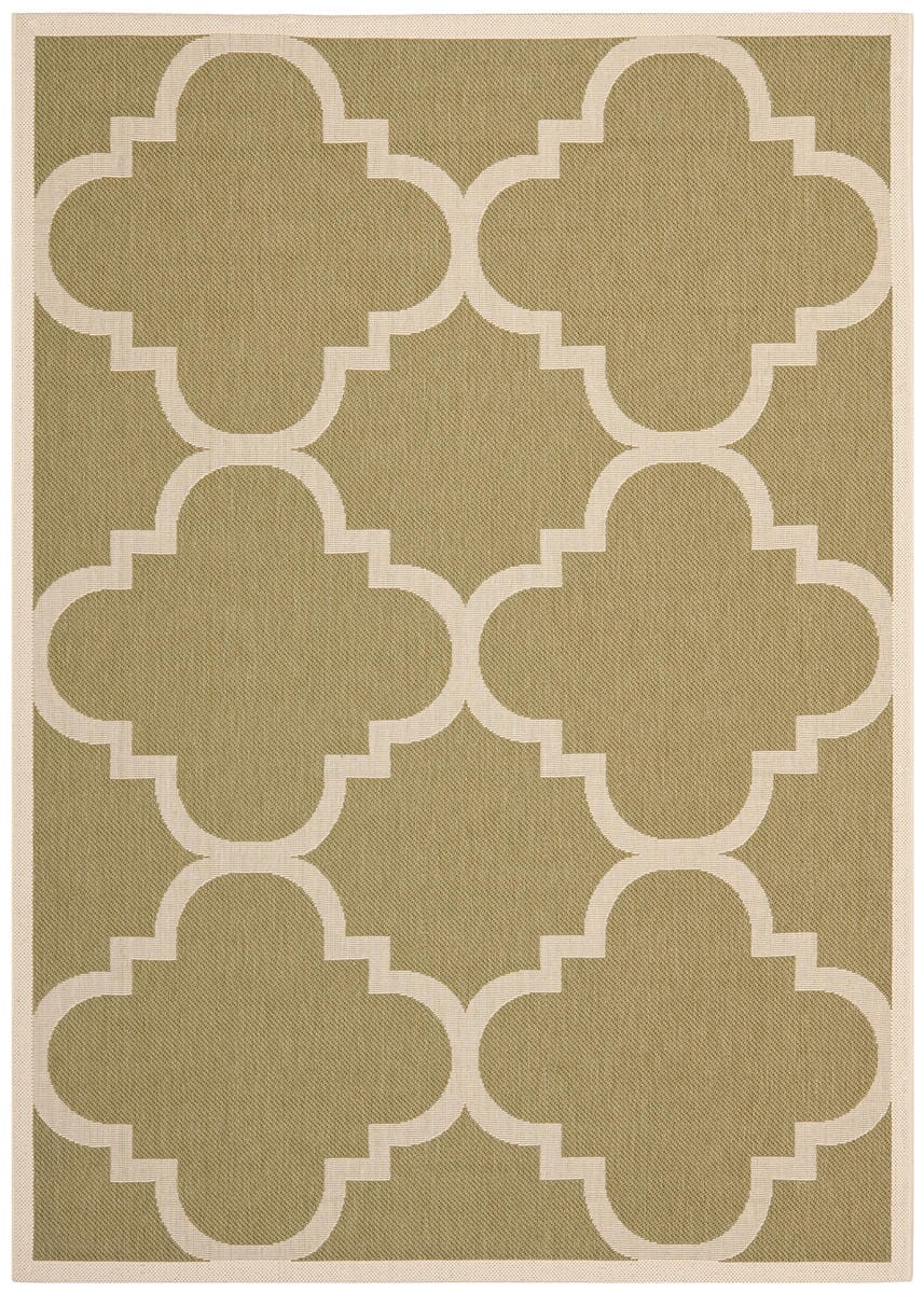 Safavieh Courtyard Cy6243-244 Green / Beige Geometric Area Rug