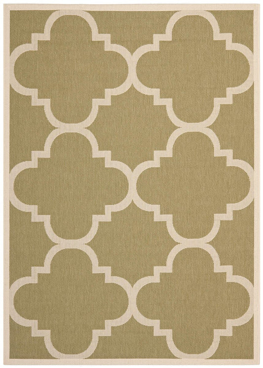 Safavieh Courtyard Cy6243-244 Green / Beige Geometric Area Rug