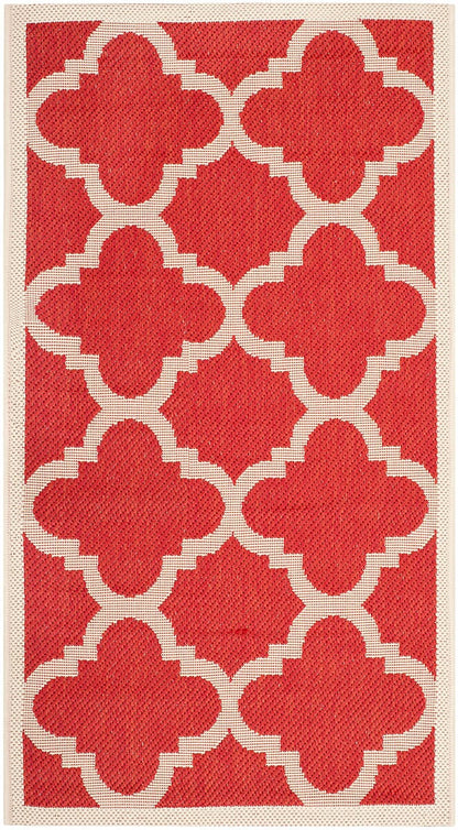 Safavieh Courtyard Cy6243-248 Red Geometric Area Rug